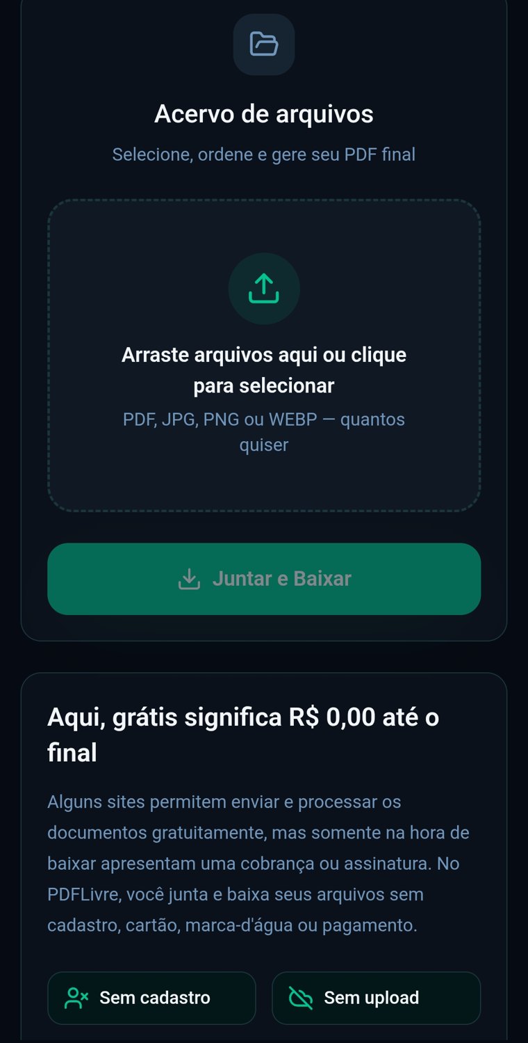 Acervo de arquivos do PdfLivre no celular