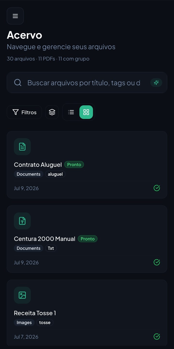 Acervo do Find2Go no celular