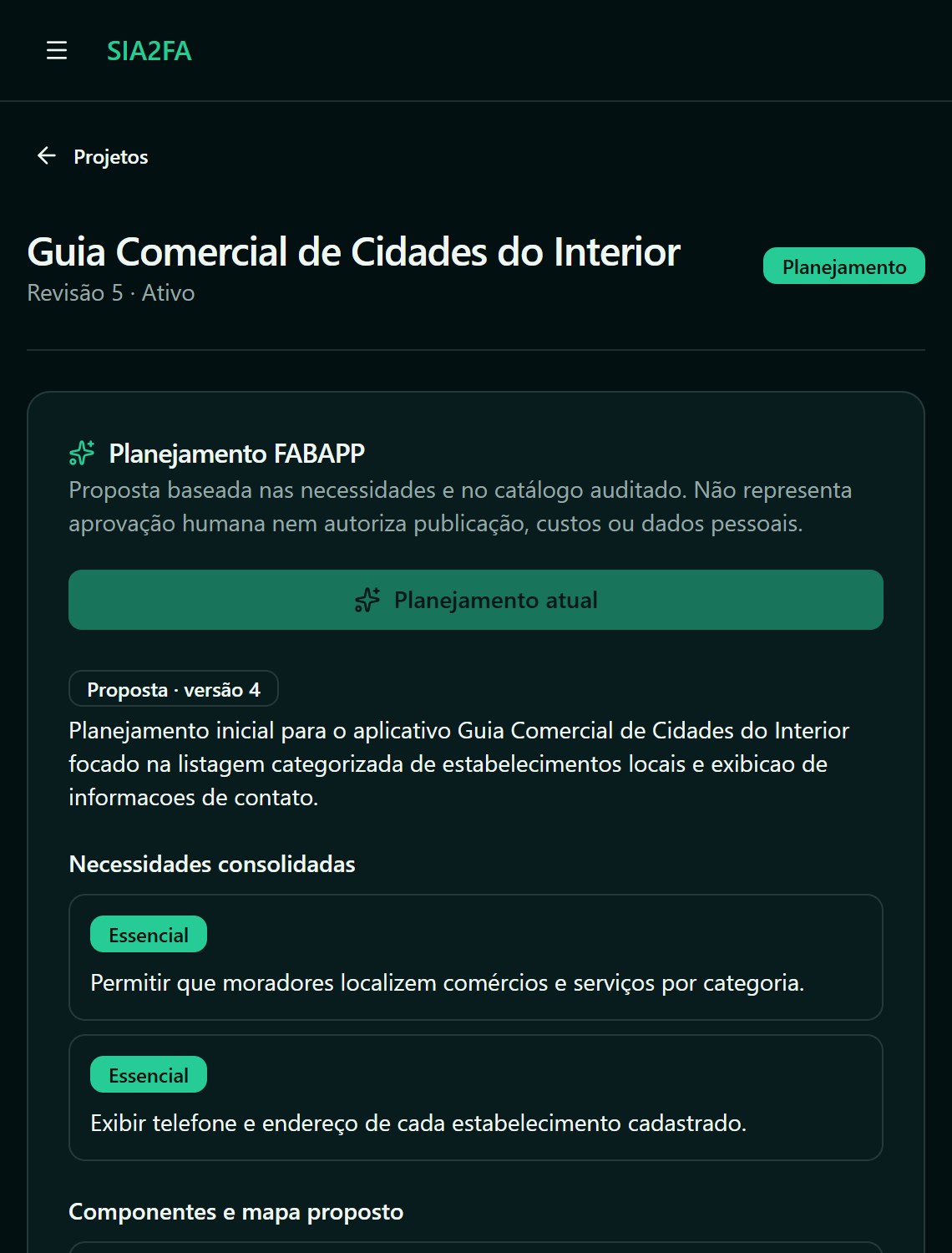 Planejamento FABAPP do Sia2Fa com proposta versionada e necessidades consolidadas