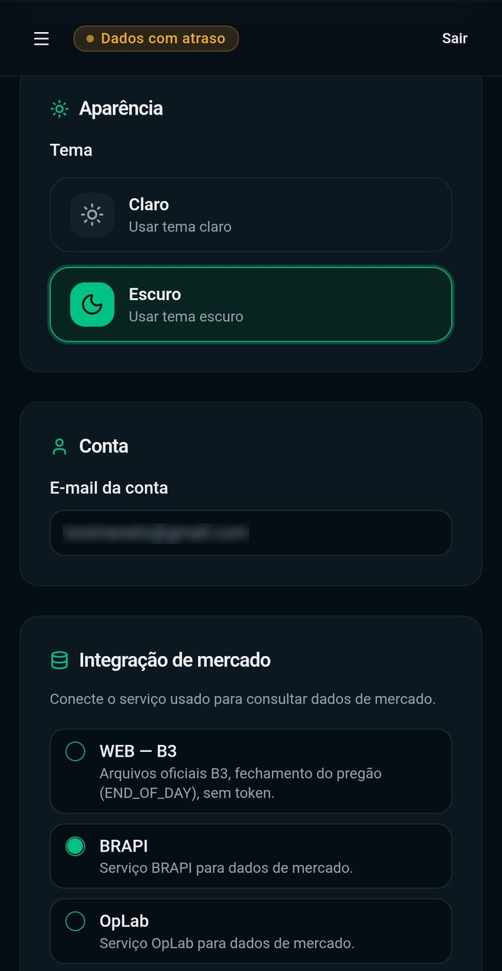 Integração de mercado do SmartTrade no celular